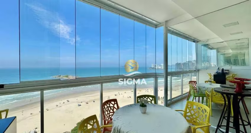 Apartamento com 4 dormitórios sendo 2 suítes  à venda, 180 m² por r$ 1.850.000 - pitangueiras - guarujá/sp.