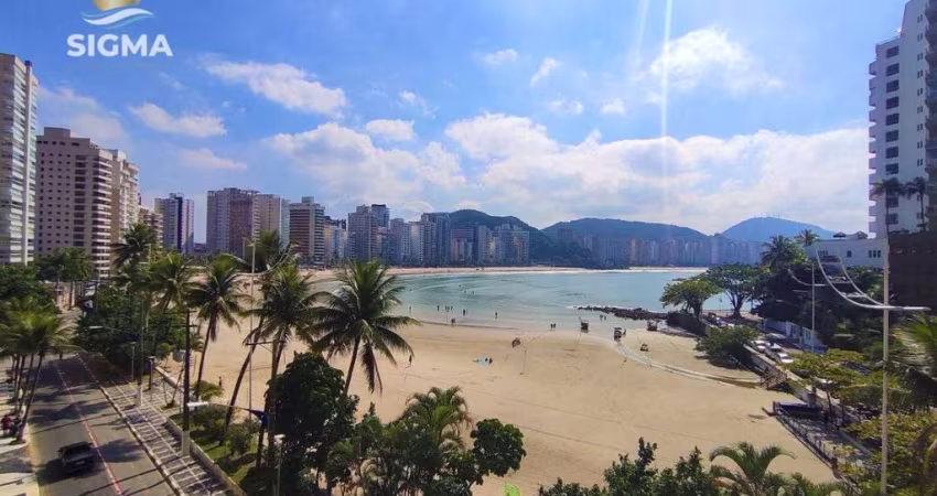 FRENTE MAR - Apartamento com 3 dormitórios à venda, Praia das Astúrias, Guarujá.