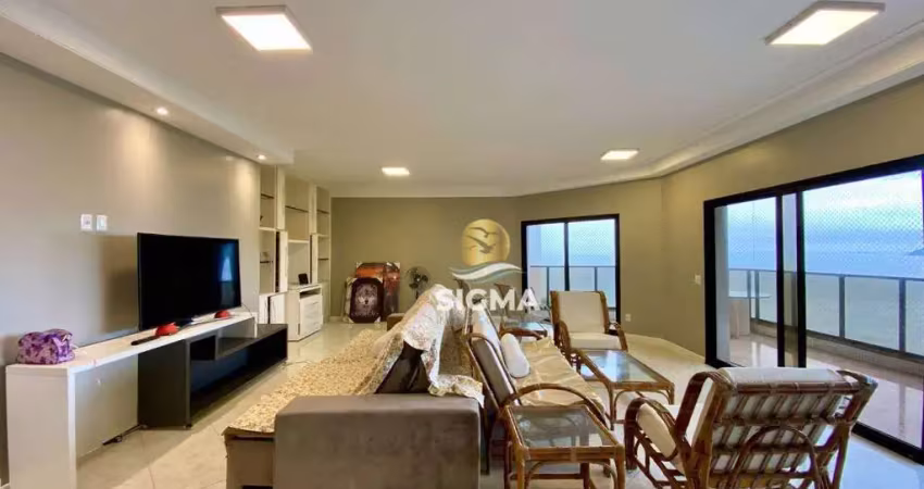 Frente mar - apartamento com 4 suítes à venda na praia das astúrias - guarujá/sp.