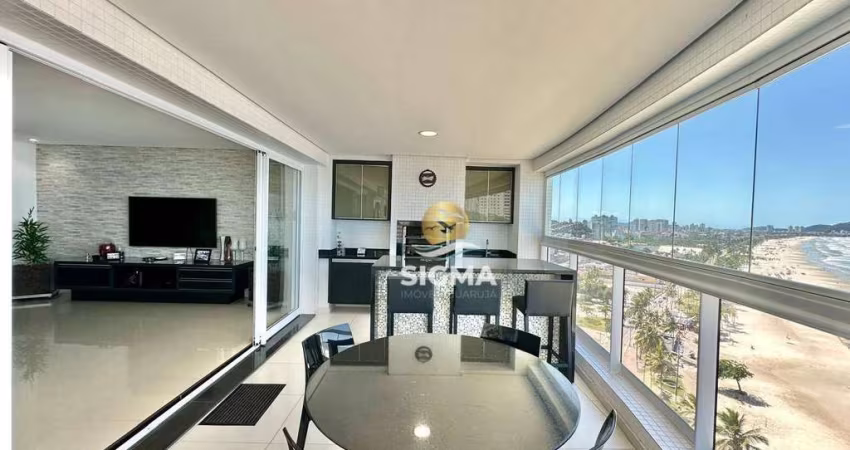 FFRENTE MAR - Apartamento com 4 quartos sendo 2 suíte à venda, 206 m² por R$ 2.440.000 - Enseada - Guarujá/SP.