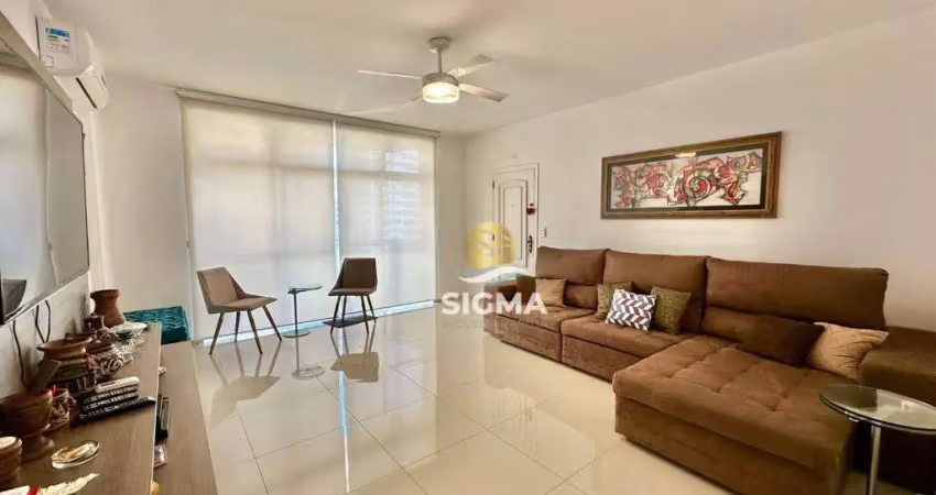 Apartamento com 3 dormitórios à venda, 111 m² por r$ 650.000,00 - pitangueiras - guarujá/sp