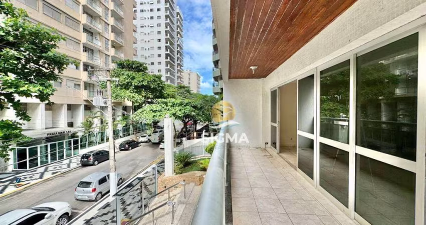 Apartamento com 3 dormitórios para alugar, 140 m² por R$ 5.300,00/mês - Pitangueiras - Guarujá/SP