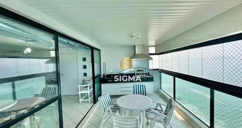 Frente mar - apartamento com 3 suítes à venda, 184 m² por r$ 1.600.000 - pitangueiras - guarujá/sp.