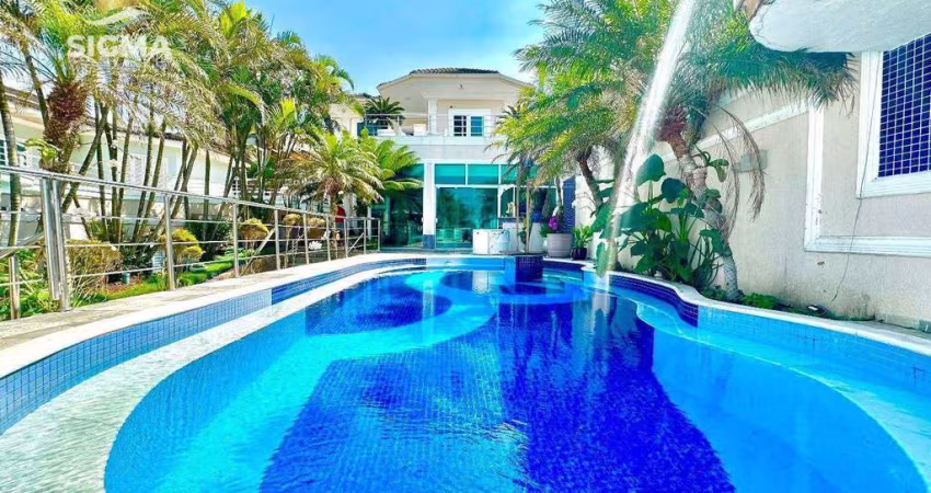 Casa  Frente Para o Mar com 5 Suítes à venda, 480 m² por R$ 4.500.000 - Praia do Tombo - Guarujá/SP
