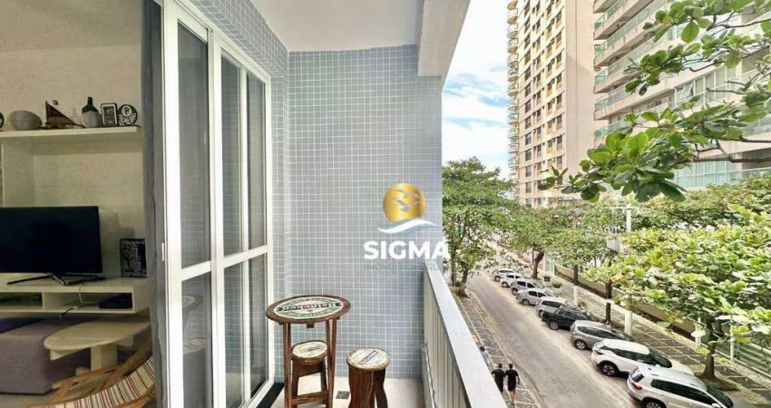Apartamento com 2 quartos sendo 1 suíte à venda, 90 m² por R$ 550.000 - Pitangueiras - Guarujá/SP.