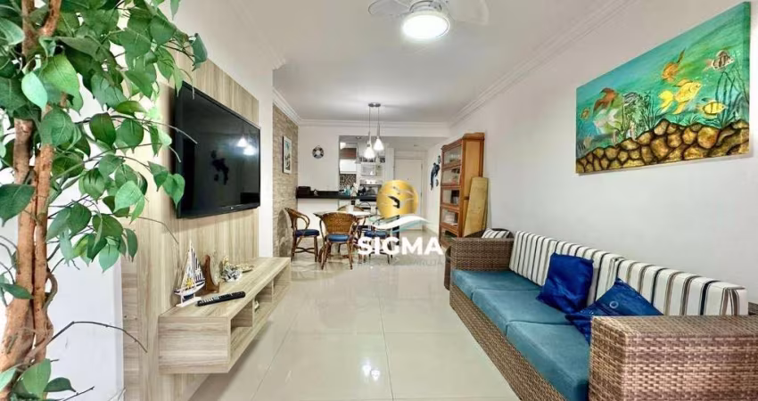 Apartamento com 2 dormitórios  sendo 1 suíte à venda, 70 m² por R$ 850.000 - Tombo - Guarujá/SP