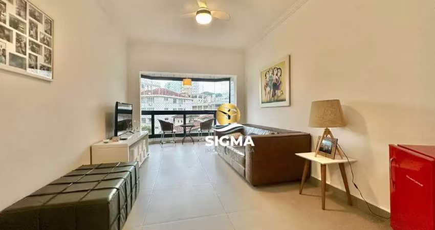 Apartamento com 2 dormitórios sendo 1 suíte  à venda, 75 m² por r$ 500.000 - jardim astúrias - guarujá/sp