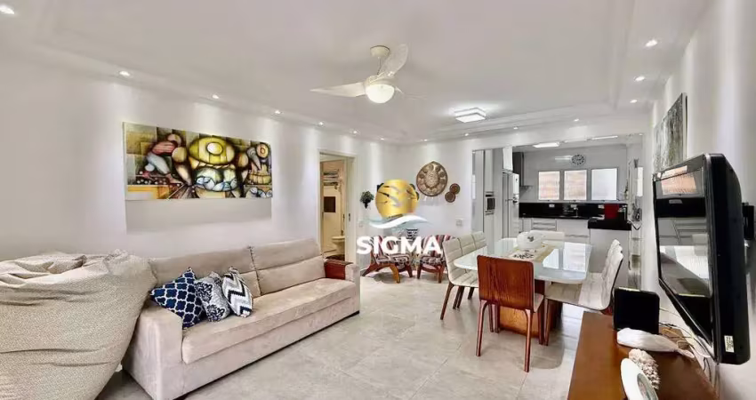 Apartamento com 3 dormitórios sendo 2 suítes à venda, 135 m² por r$ 750.000 - pitangueiras - guarujá/sp.