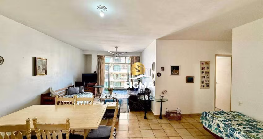 Apartamento com 3 dormitórios sendo 1 suíte à venda, 115 m² por R$ 630.000 - Pitangueiras - Guarujá/SP.