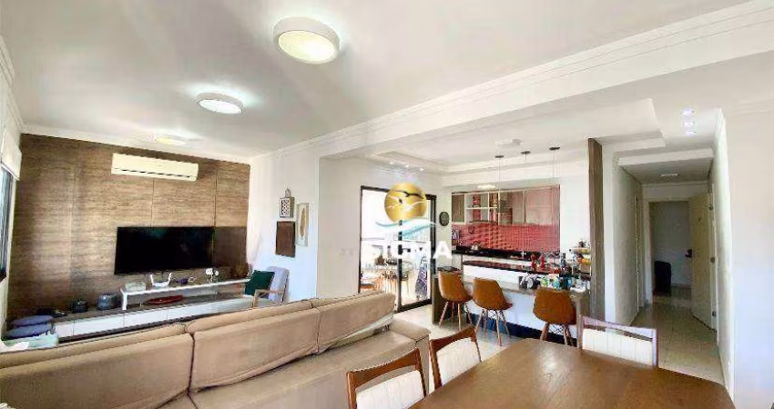 Flat com 3 dormitórios à venda, 112 m² por R$ 850.000 - Pitangueiras - Guarujá/SP.