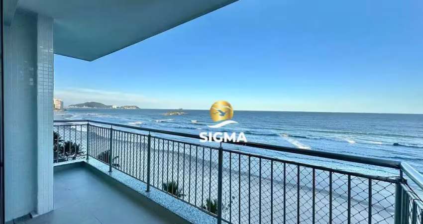 Frente mar - apartamento com 4 quartos sendo 2 suítes à venda, 160 m² por r$ 1.600.000 - pitangueiras - guarujá/sp.