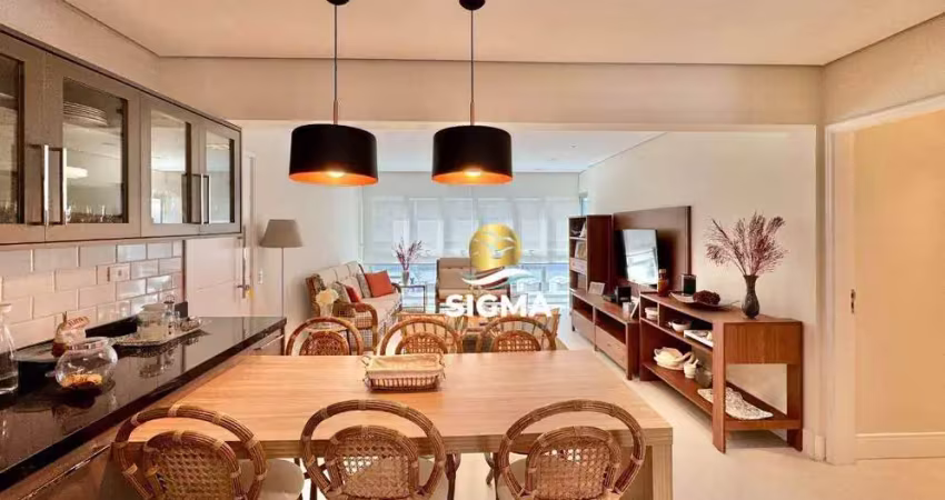Apartamento com 3 quartos sendo 2 suítes à venda, 100 m² por r$ 1.200.000 - pitangueiras - guarujá/sp.