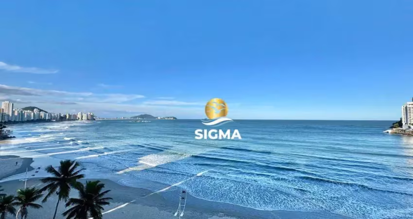 Frente mar - apartamento com 3 dormitórios sendo 1 suíte à venda, 160 m² por r$ 1.250.000 - jardim astúrias - guarujá/sp.