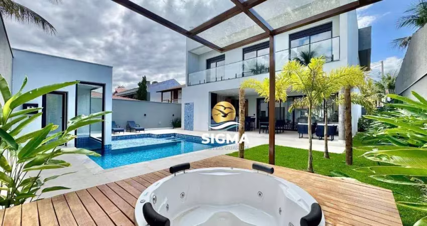 Casa com 5 suítes à venda, 440 m² por r$ 6.000.000 - jardim acapulco - guarujá/sp.