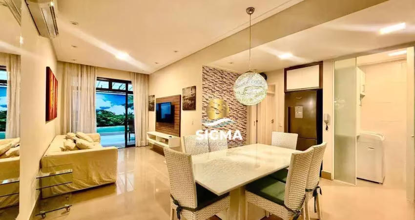 Apartamento com 2 dormitórios à venda, 100 m² por r$ 1.150.000,00 - enseada - guarujá/sp