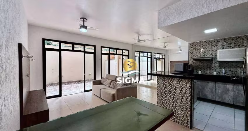 Apartamento duplex com 2 dormitórios sendo 1 suíte à venda, 125 m² por r$ 1.330.000 - enseada - guarujá/sp.