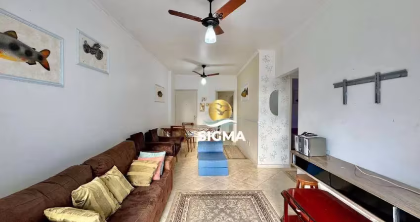 Apartamento com 2 quartos sendo 1 suíte à venda, 75 m² por r$ 510.000 - jardim astúrias - guarujá/sp.