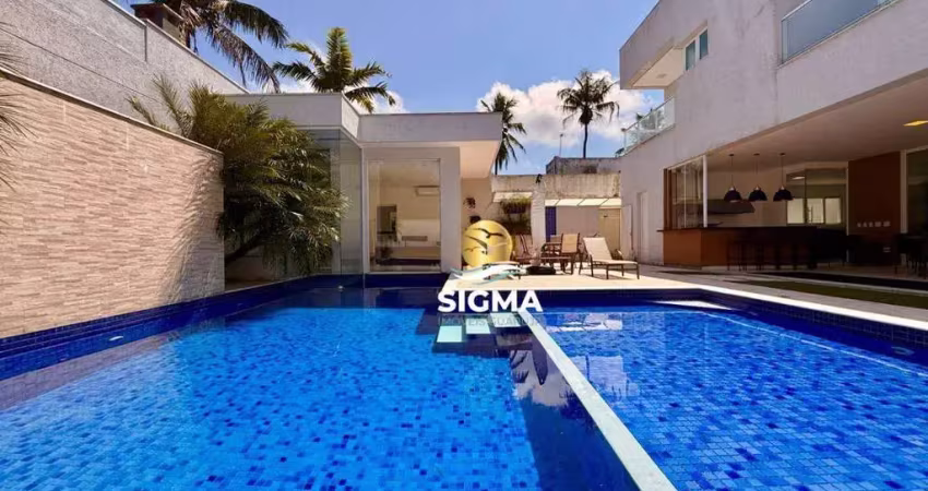 Casa com 5 suítes à venda, 453 m² por r$ 4.800.000 - jardim acapulco - guarujá/sp.