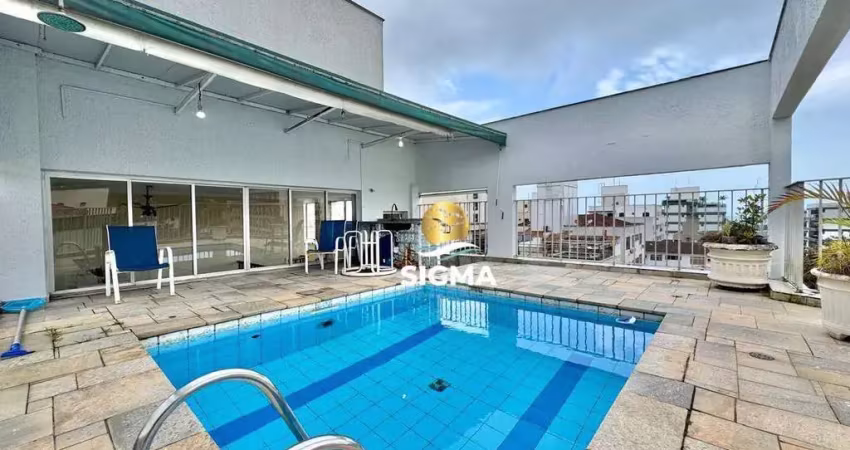 Cobertura com 3 quartos sendo 2 suítes à venda, 160 m² por r$ 650.000 - enseada - guarujá/sp.