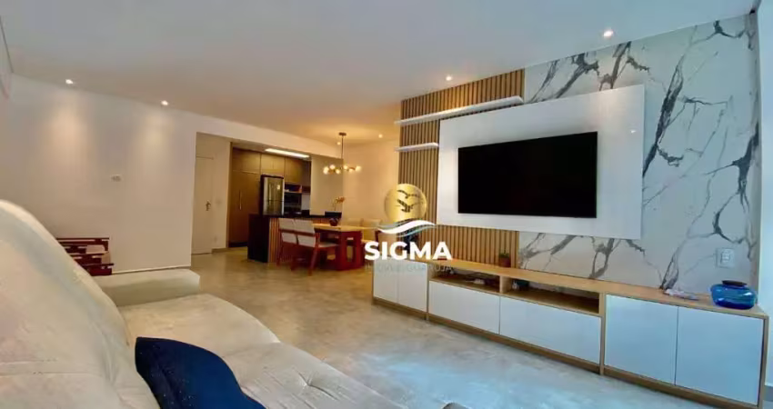 Apartamento com 3 quartos sendo 2 suítes à venda, 115 m² por r$ 790.000 - pitangueiras - guarujá/sp.
