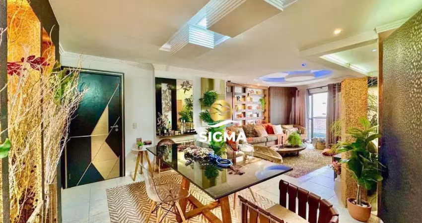 Apartamento com 4 dormitórios à venda, 160 m² por r$ 775.000,00 - pitangueiras - guarujá/sp
