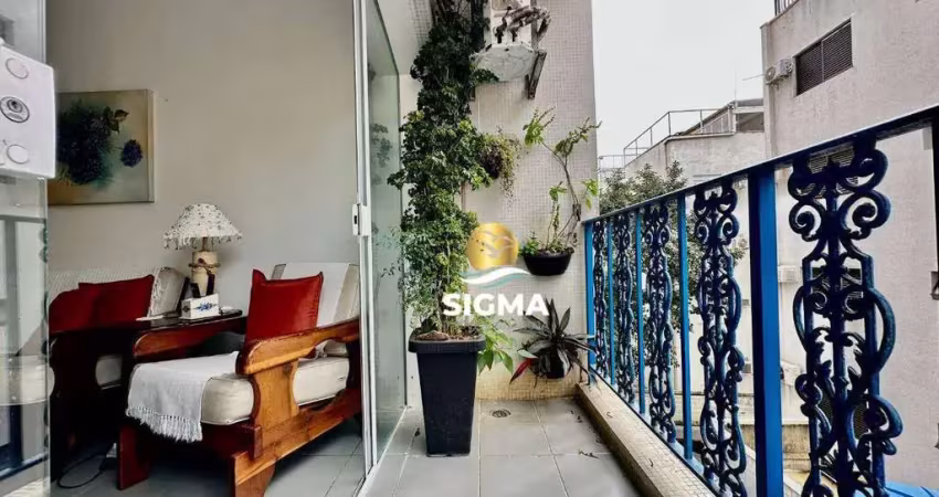 Apartamento com 3 quartos sendo 1 suíte à venda, 100 m² por r$ 500.000 - tombo - guarujá/sp.