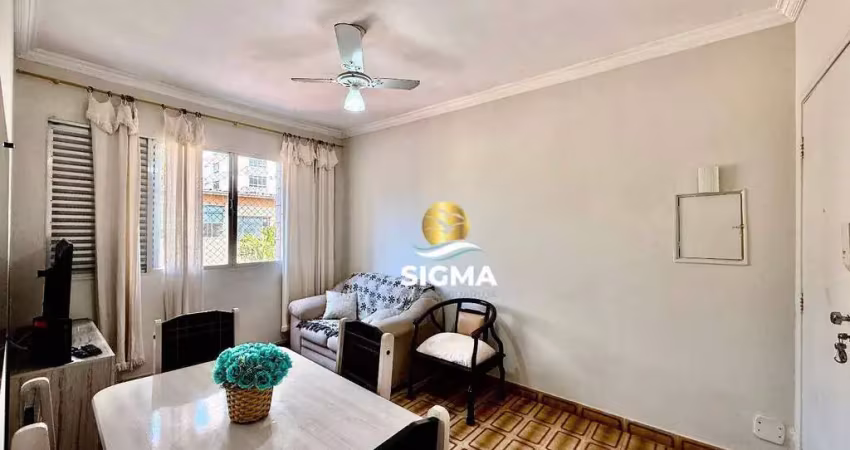 Apartamento com 2 dormitórios à venda, 55 m² por r$ 290.000,00 - jardim astúrias - guarujá/sp