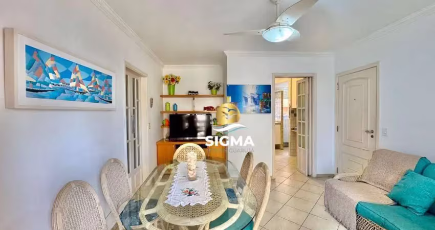 Apartamento com 2 dormitórios sendo 1 suíte  à venda, 70 m² por r$ 320.000 - enseada - guarujá/sp.