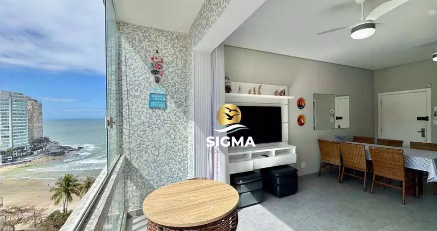 Apartamento com 3 dormitórios sendo 1 suítes  à venda, 104 m² por r$ 580.000 - pitangueiras - guarujá/sp