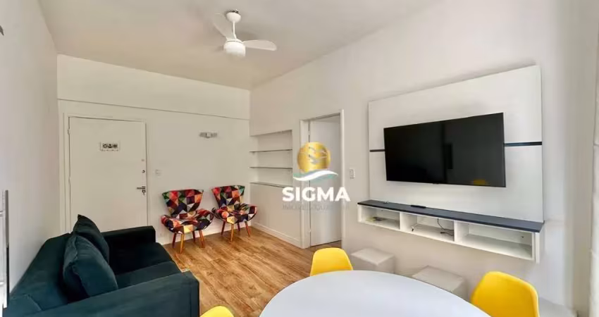 Apartamento com 1 dormitório à venda, 47 m² por r$ 400.000 - pitangueiras - guarujá/sp.
