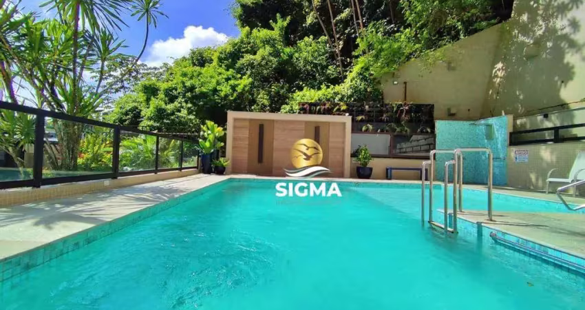 Apartamento com 3 dormitórios sendo 1 suíte  à venda, 137 m² por r$ 850.000 - pitangueiras - guarujá/sp