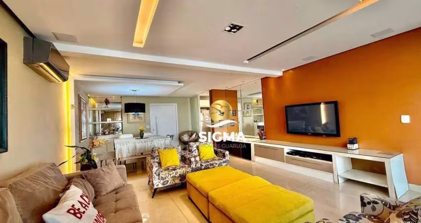 Cobertura com 3 suítes à venda, 160 m² por r$ 900.000 - enseada - guarujá/sp.