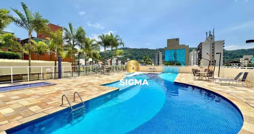 Apartamento com 3 dormitórios à venda, 103 m² por r$ 740.000,00 - enseada - guarujá/sp