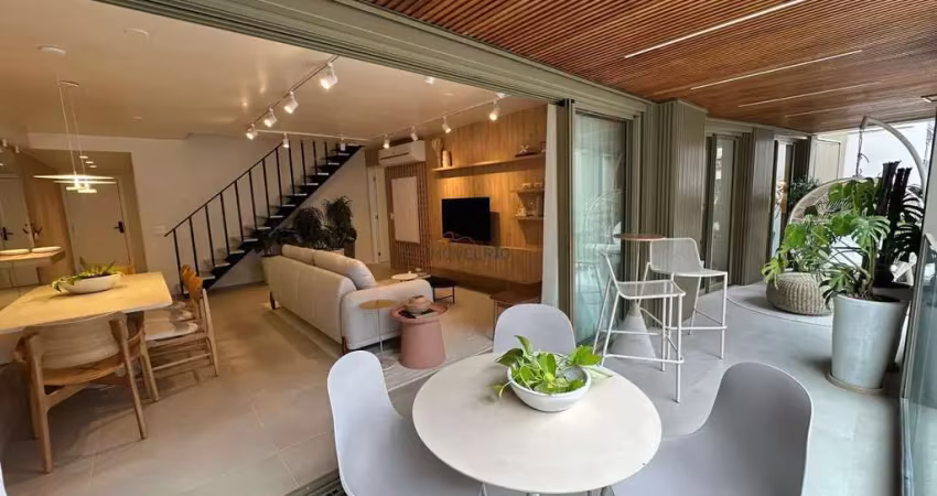 Cobertura pronta para morar na lagoa – 265m² decorada com vista para o cristo redentor