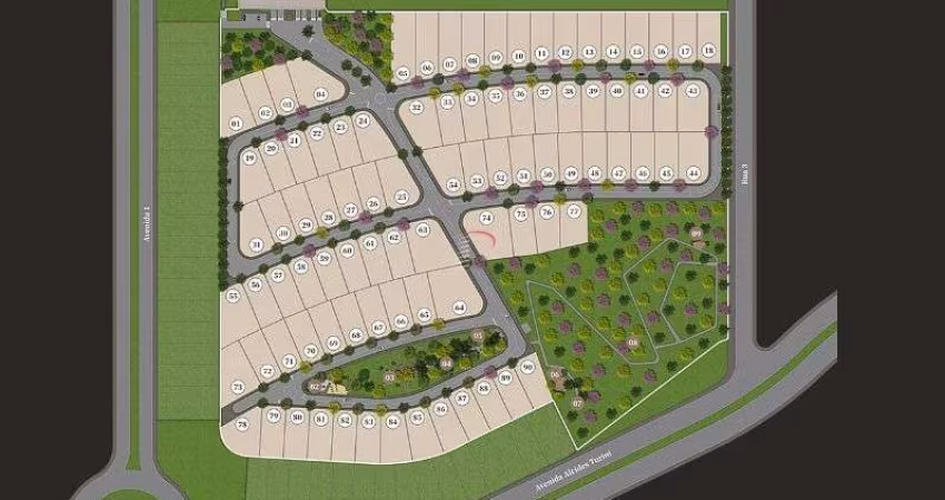 Condomínio Parque das Artes -  *DIREITOS* Terreno à venda com 504m² -  Recanto do Salto, Londrina,