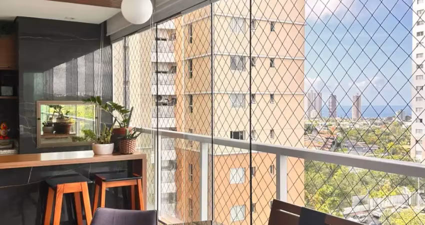 Apartamento greenvilli 34 mobiliado, vista mar,  decoradissimo