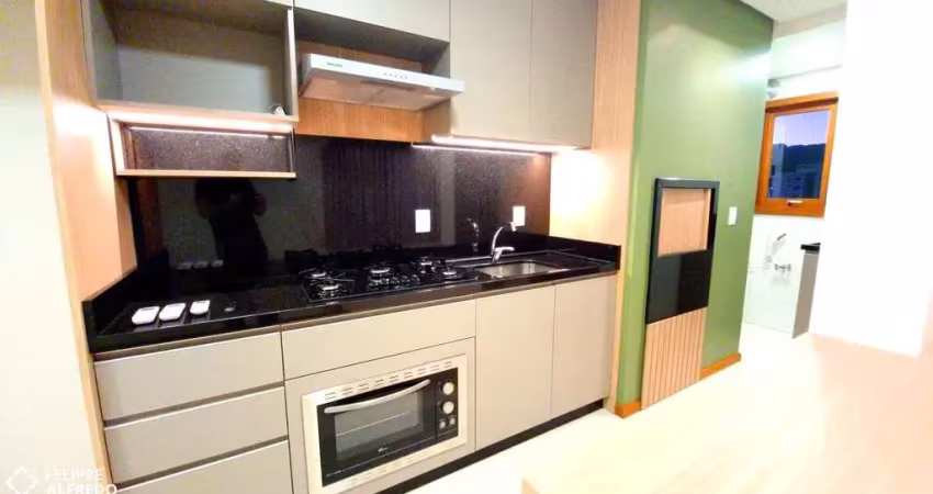 Apartamento 2 dormitórios, sendo 1 suíte, semi-mobiliado em dois irmãos, rs.