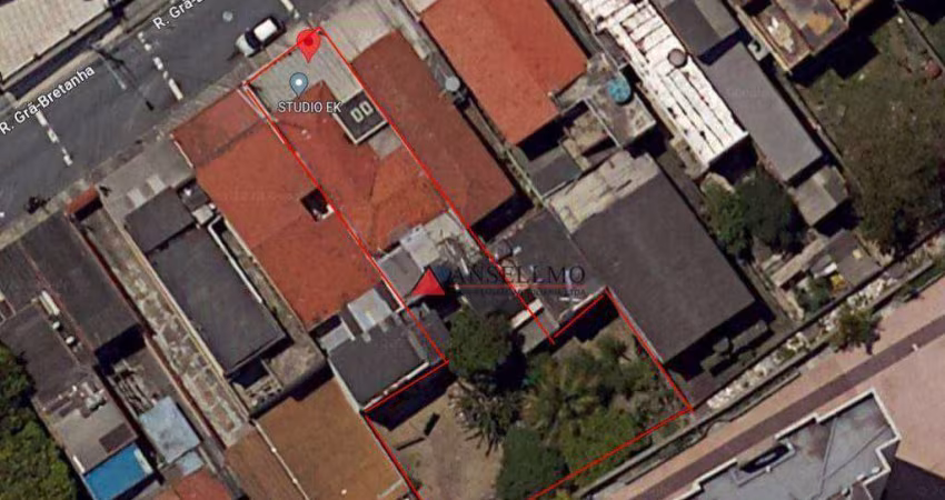 Terreno à venda, 524 m² por R$ 1.010.000,00 - Vila Príncipe de Gales - Santo André/SP