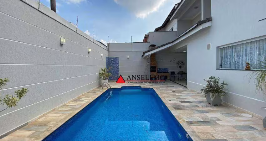 Sobrado com 3 dormitórios, sendo 3 suítes - com Piscina - à venda, 297 m² por R$ 2.400.000 - Parque dos Pássaros - São Bernardo do Campo/SP