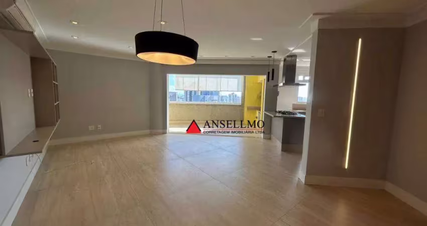 Apartamento com 3 dormitórios para alugar, 158 m² por r$ 9.796,00/mês - vila assunção - santo andré/sp