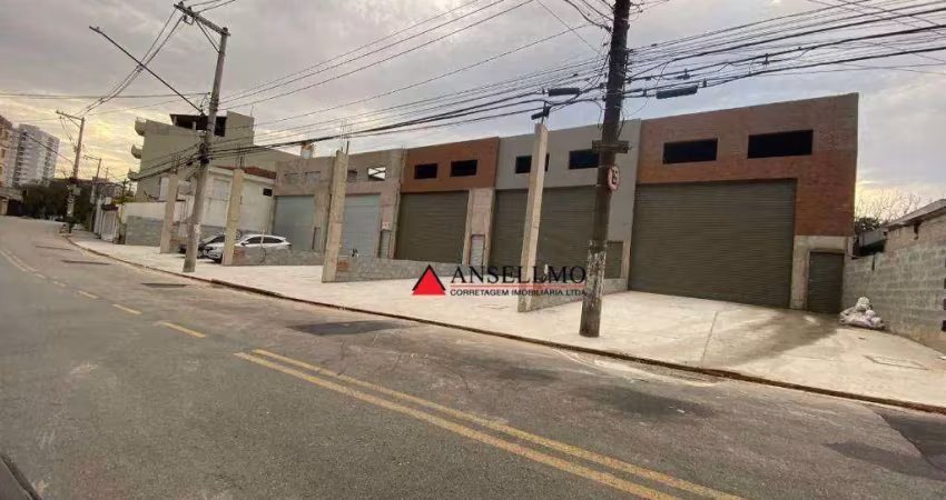 Galpão para alugar, 250 m² por r$ 12.000,00/mês - assunção - são bernardo do campo/sp