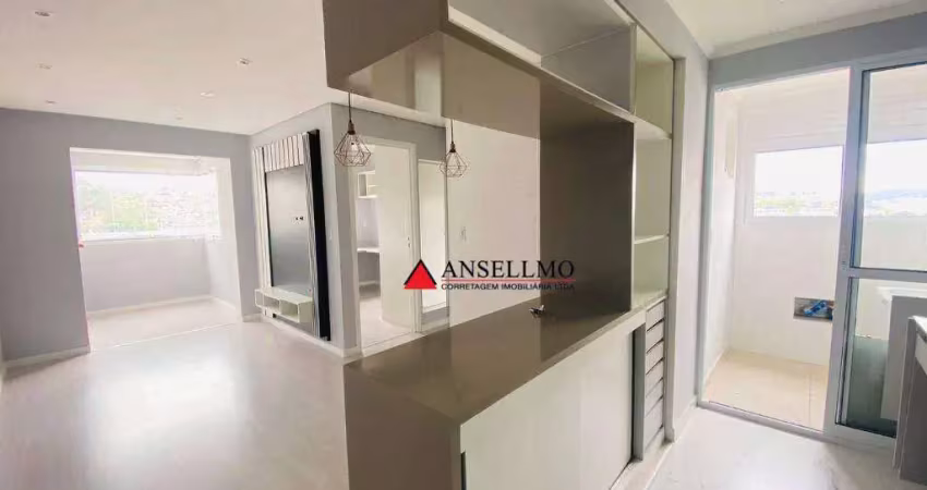 Apartamento com 2 dormitórios, 57 m² - venda por r$ 445.000,00 ou aluguel por r$ 3.230,00/mês - vila tibiriçá - santo andré/sp
