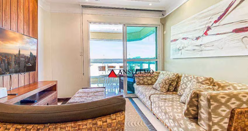 Apartamento com vista para o mar com 2 dormitórios, 150 m² - venda por r$ 849.000 ou aluguel por r$ 7.650/mês - balneário guarujá - guarujá/sp