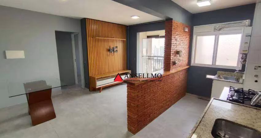 Apartamento com 1 dormitório para alugar, 55 m² por r$ 2.824/mês - vila euclides - são bernardo do campo/sp