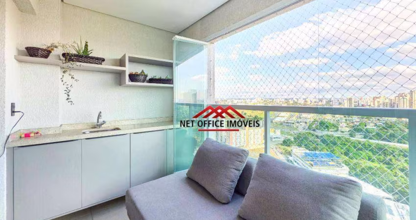 Apartamento com 1 dormitório, 56 m² - venda por R$ 775.000,00 ou aluguel por R$ 4.435,00/mês - Jardim Apolo - São José dos Campos/SP