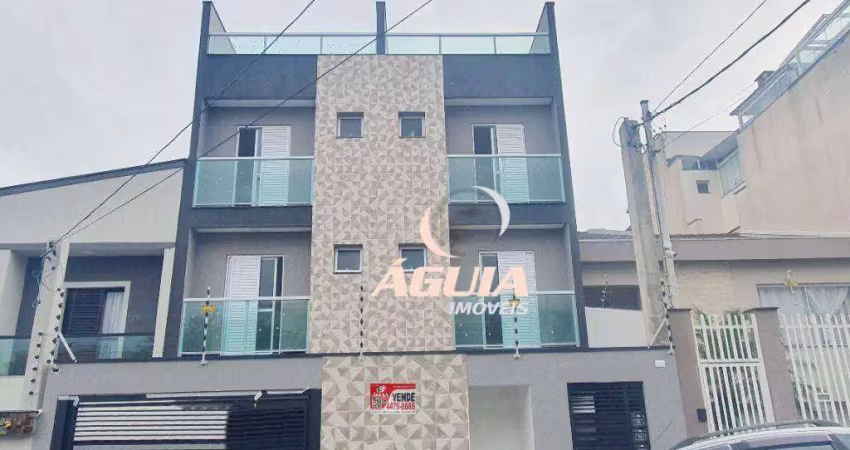 Cobertura com 2 dormitórios à venda, 44 m² por r$ 500.000,00 - vila camilópolis - santo andré/sp