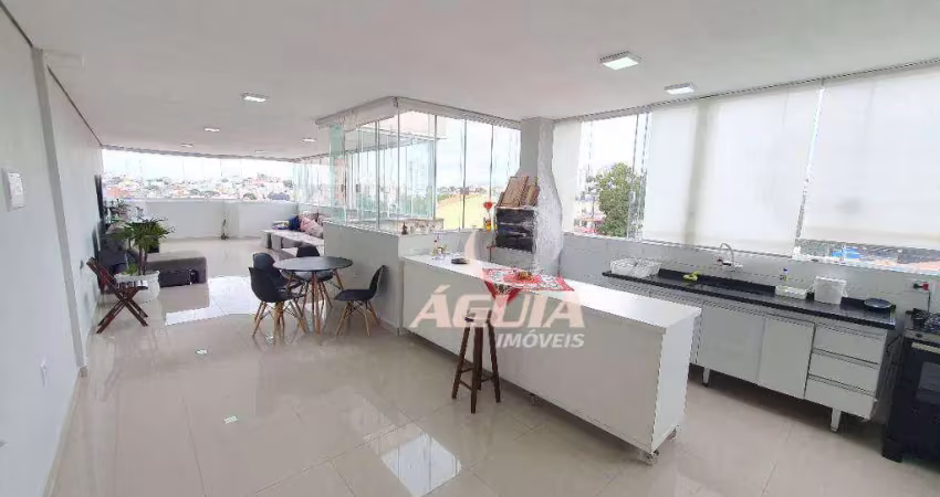 Cobertura com 3 dormitórios à venda, 83 m² por r$ 750.000,00 - vila curuçá - santo andré/sp