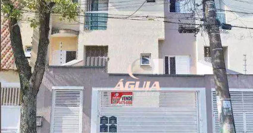 Cobertura com 2 dormitórios à venda, 50 m² + 50 m² por r$ 440.000 - utinga - santo andré/sp