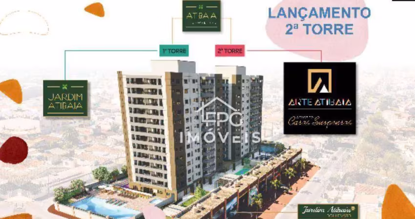 Arte atibaia - aptos com 02 dormitórios em condomínio com ampla área de lazer e excelente localização no bairro do alvinópolis em atibaia/sp