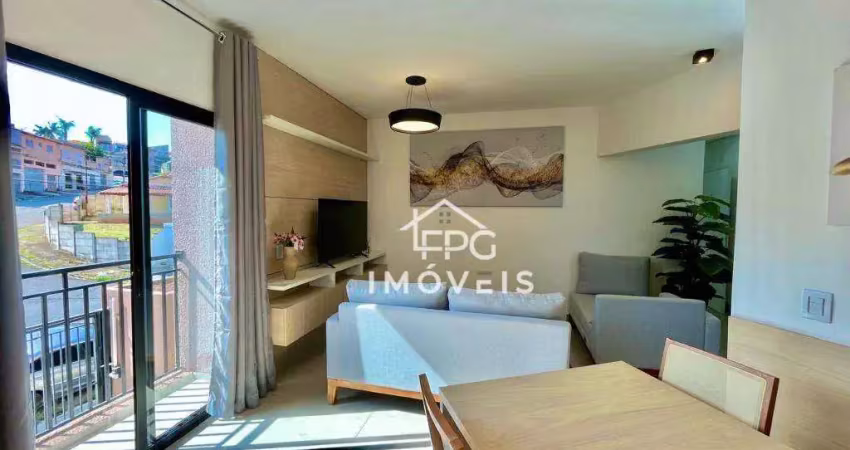 Apartamento com 1 dormitório à venda, 47 m² por r$ 370.000,00 - jardim alvinópolis - atibaia/sp